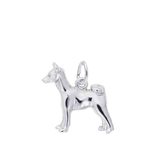 Basenji Charm in Sterling Silver