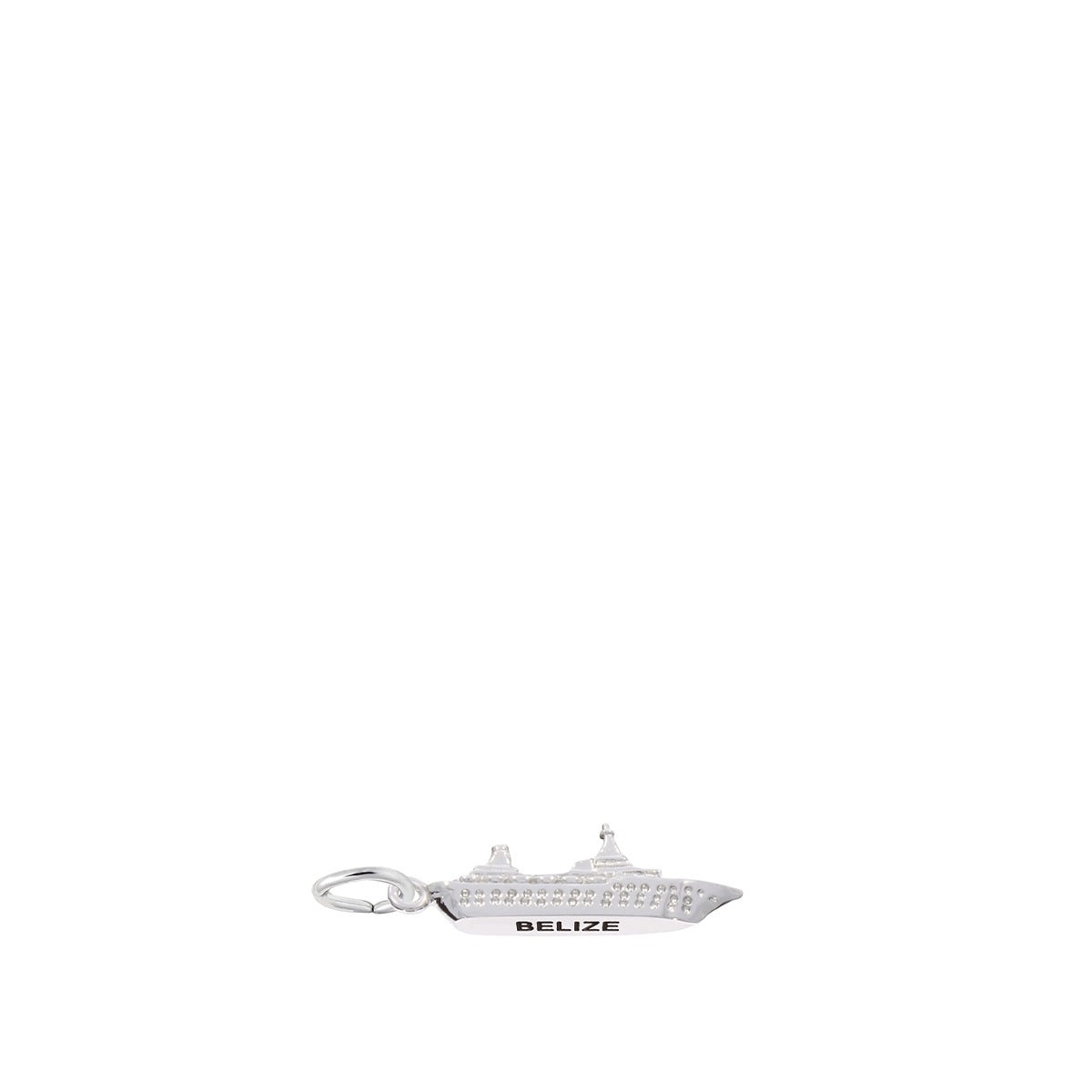 Belize Cruise Ship 3D Charm Sterling Silver
