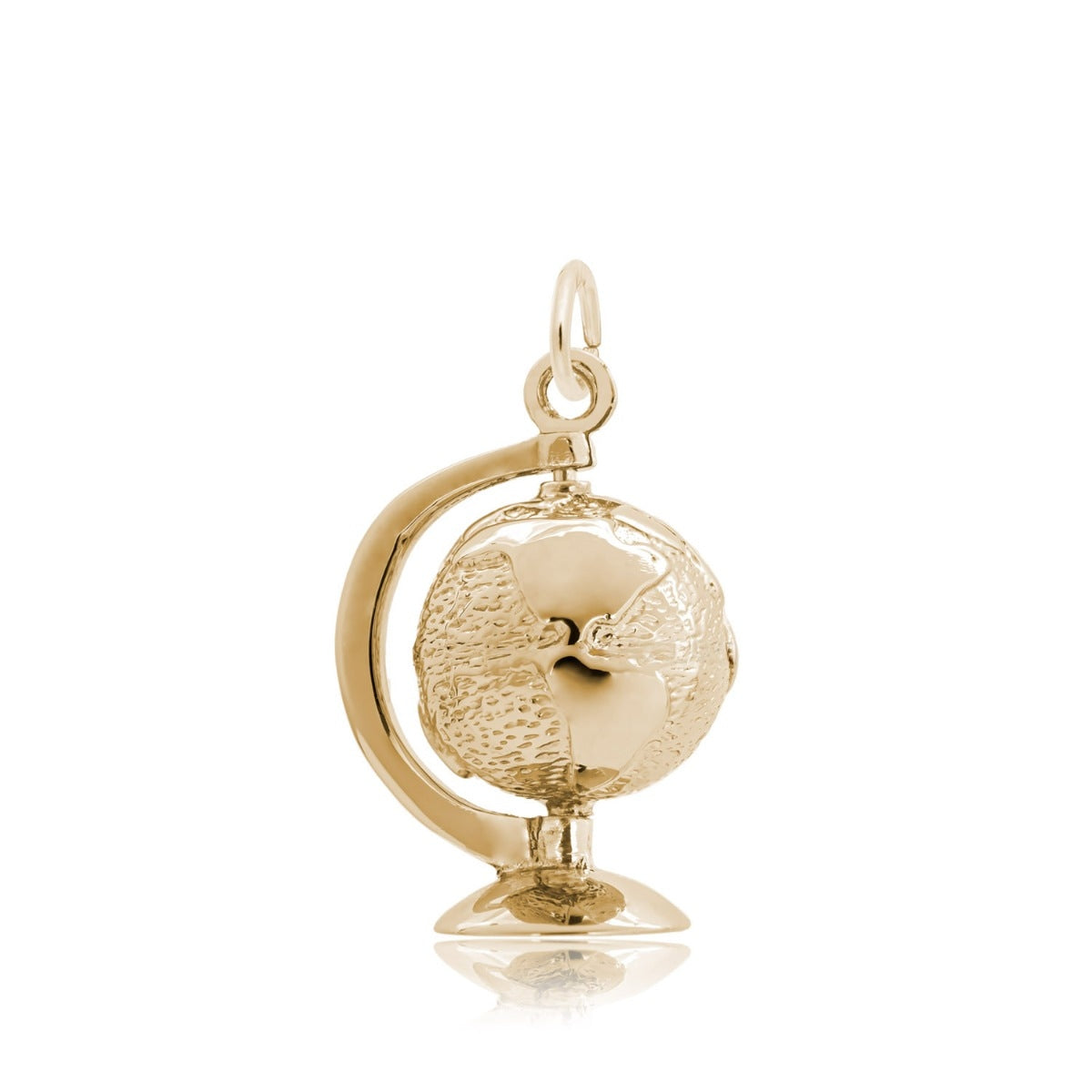Globe Charm in 14K Yellow Gold