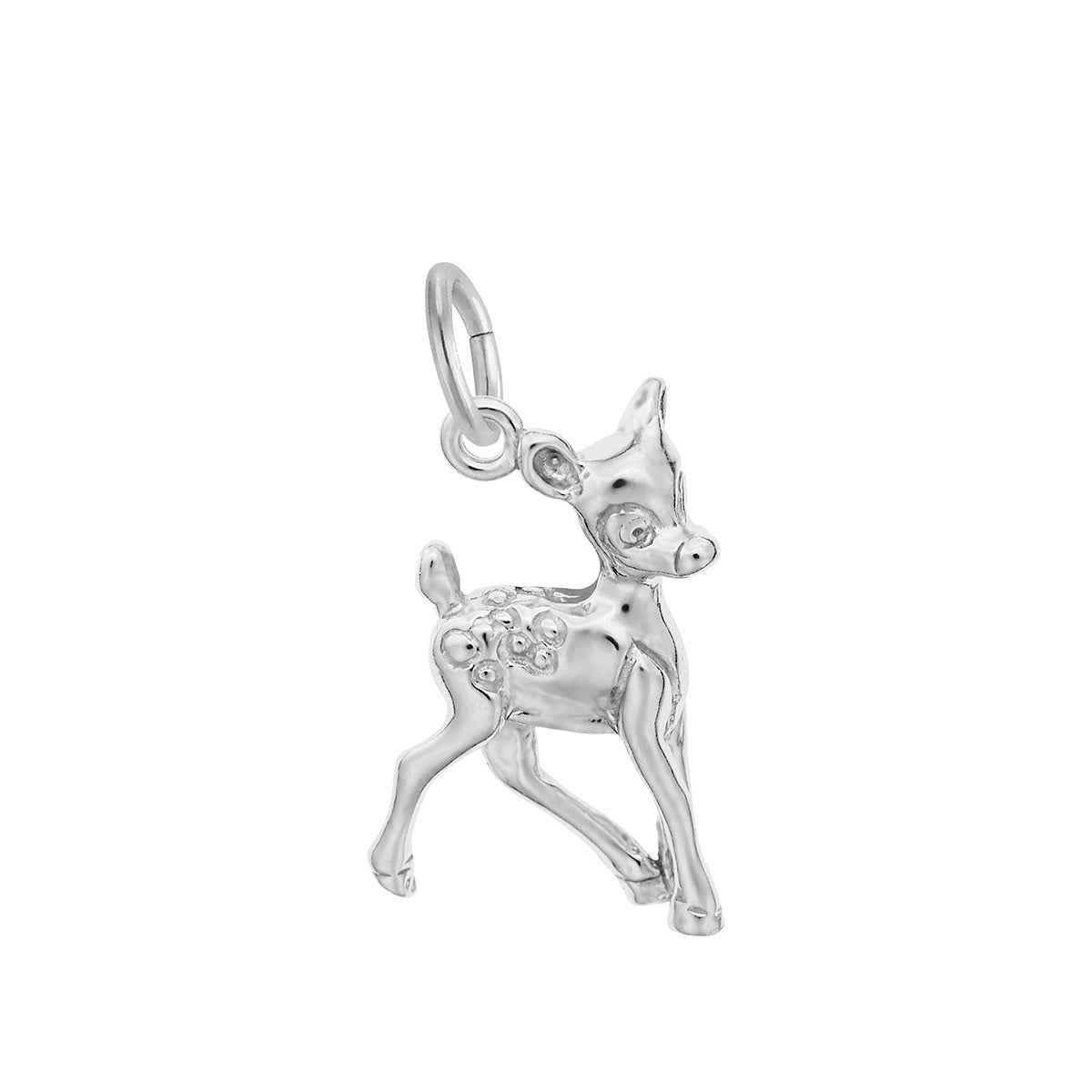 Deer Fawn Charm in Sterling Silver