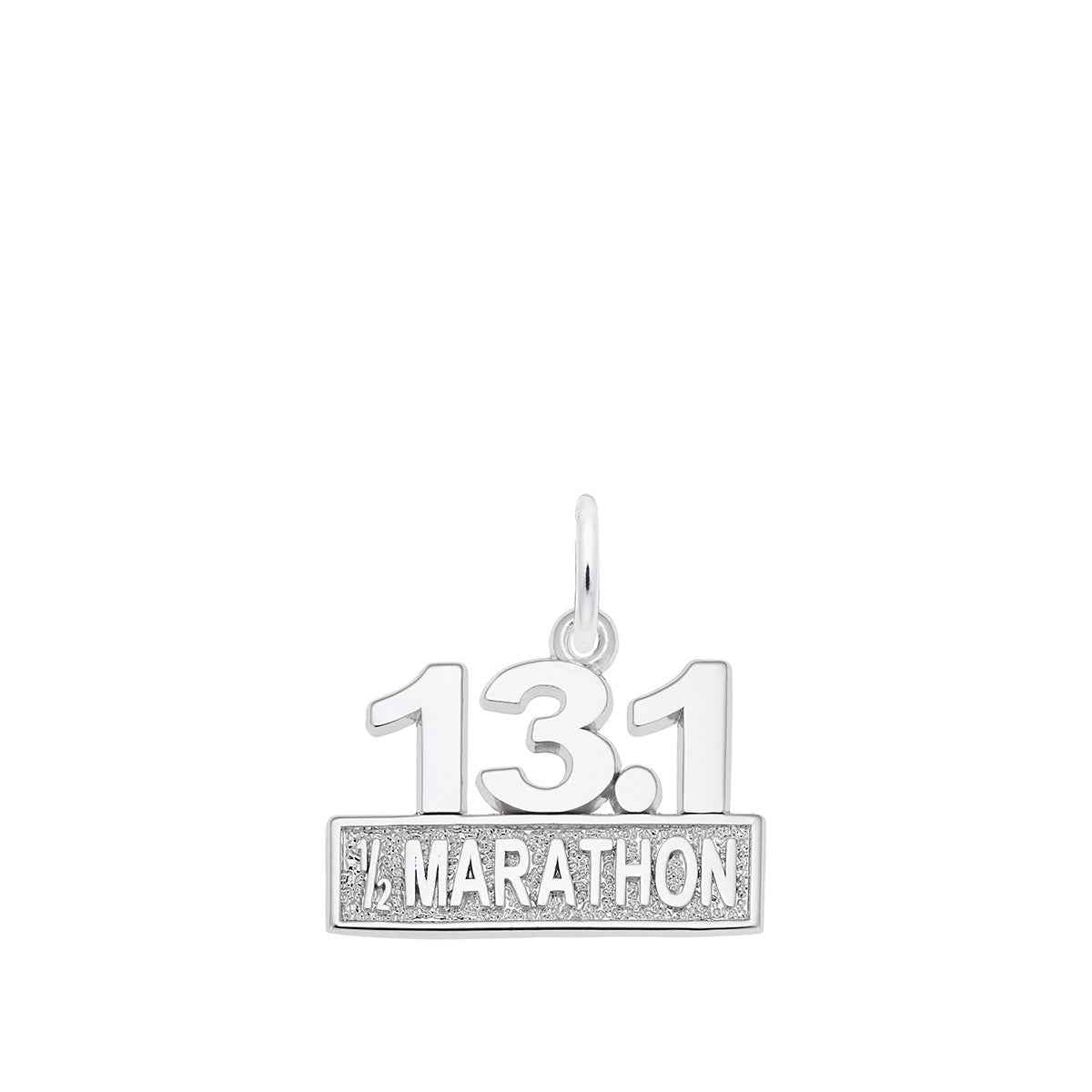 Half Marathon Charm in Sterling Silver