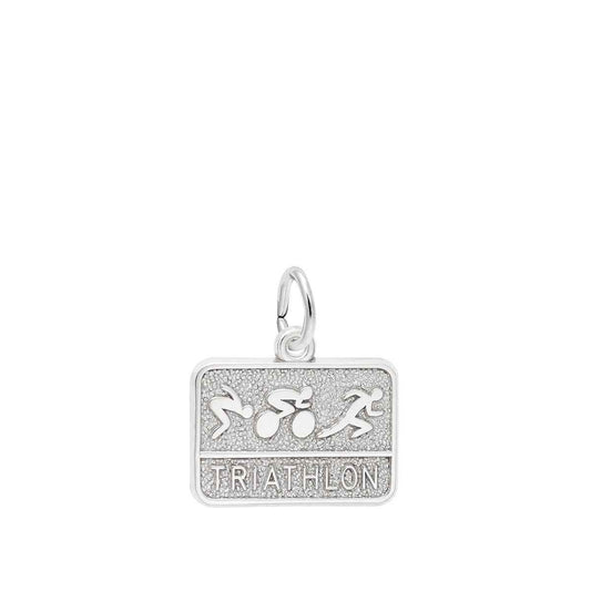 Triathlon Charm in Sterling Silver