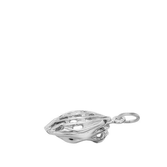 Cyclist Helmet Charm Sterling Silver