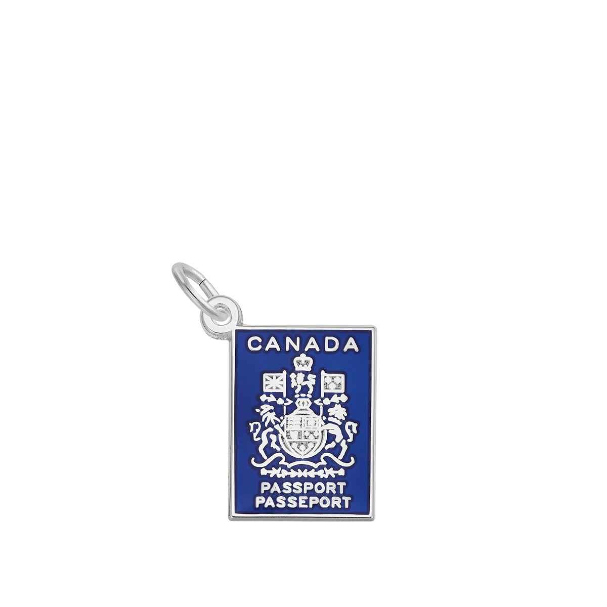 Canada Passport Charm in Sterling Silver