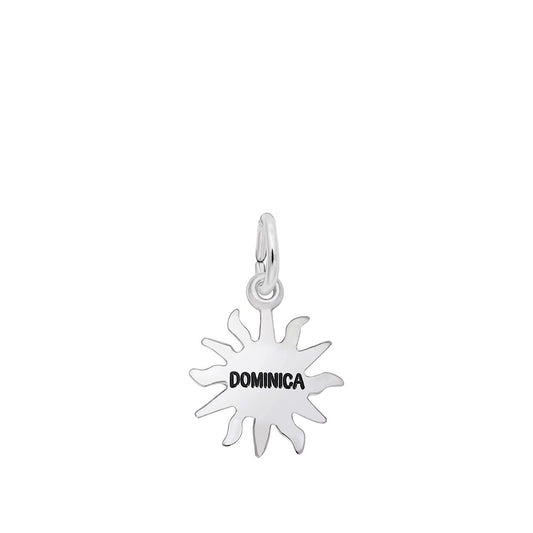 Dominica Sun Small Charm Sterling Silver