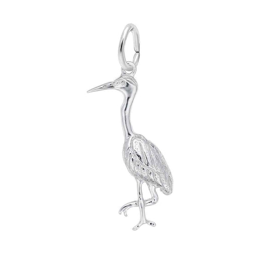 Heron Charm in Sterling Silver