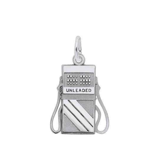 Gas Pump Charm in Sterling Silver