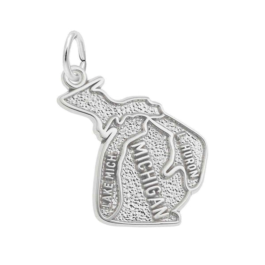 Michigan Charm in Sterling Silver
