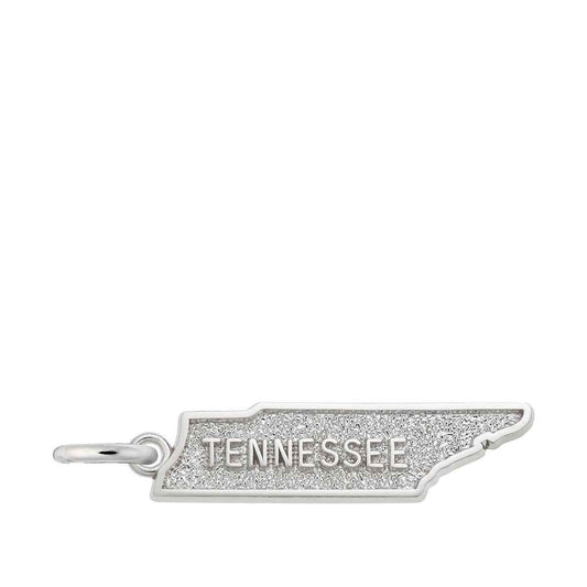 Tennessee Map Charm in Sterling Silver