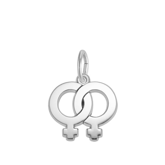 Twins Female Charm Sterling Silver