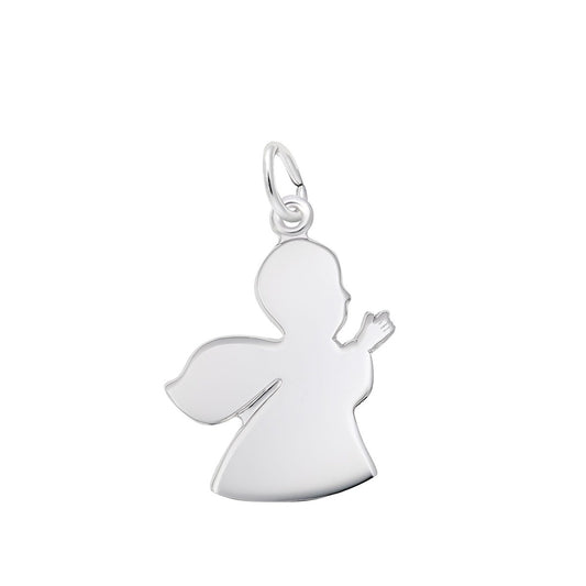 Angel Silhouette Charm Sterling Silver