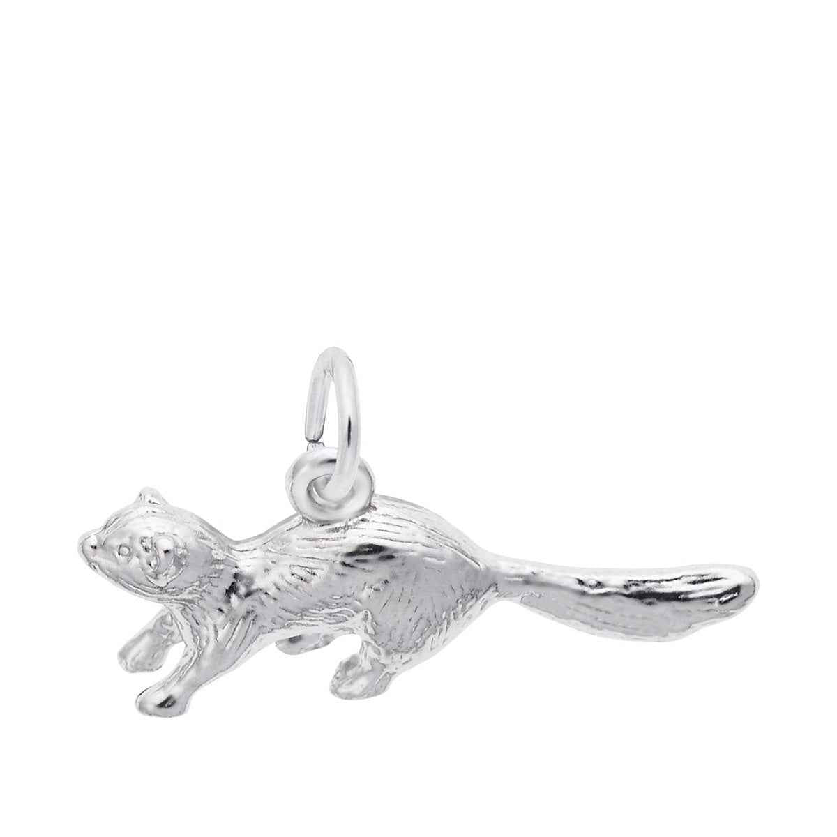 Ferret Charm in Sterling Silver