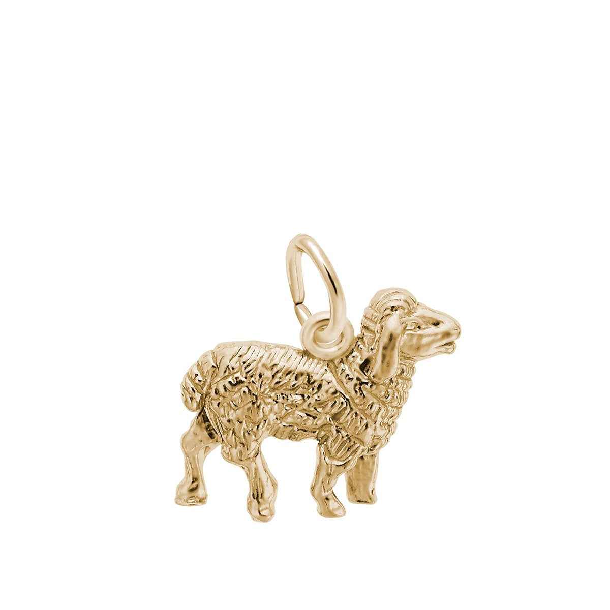 Sheep Charm in 14K Yellow Gold