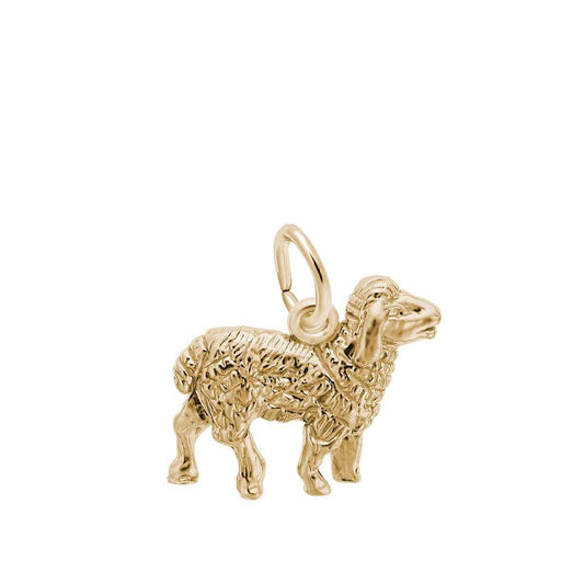 Sheep Charm in 14K Yellow Gold