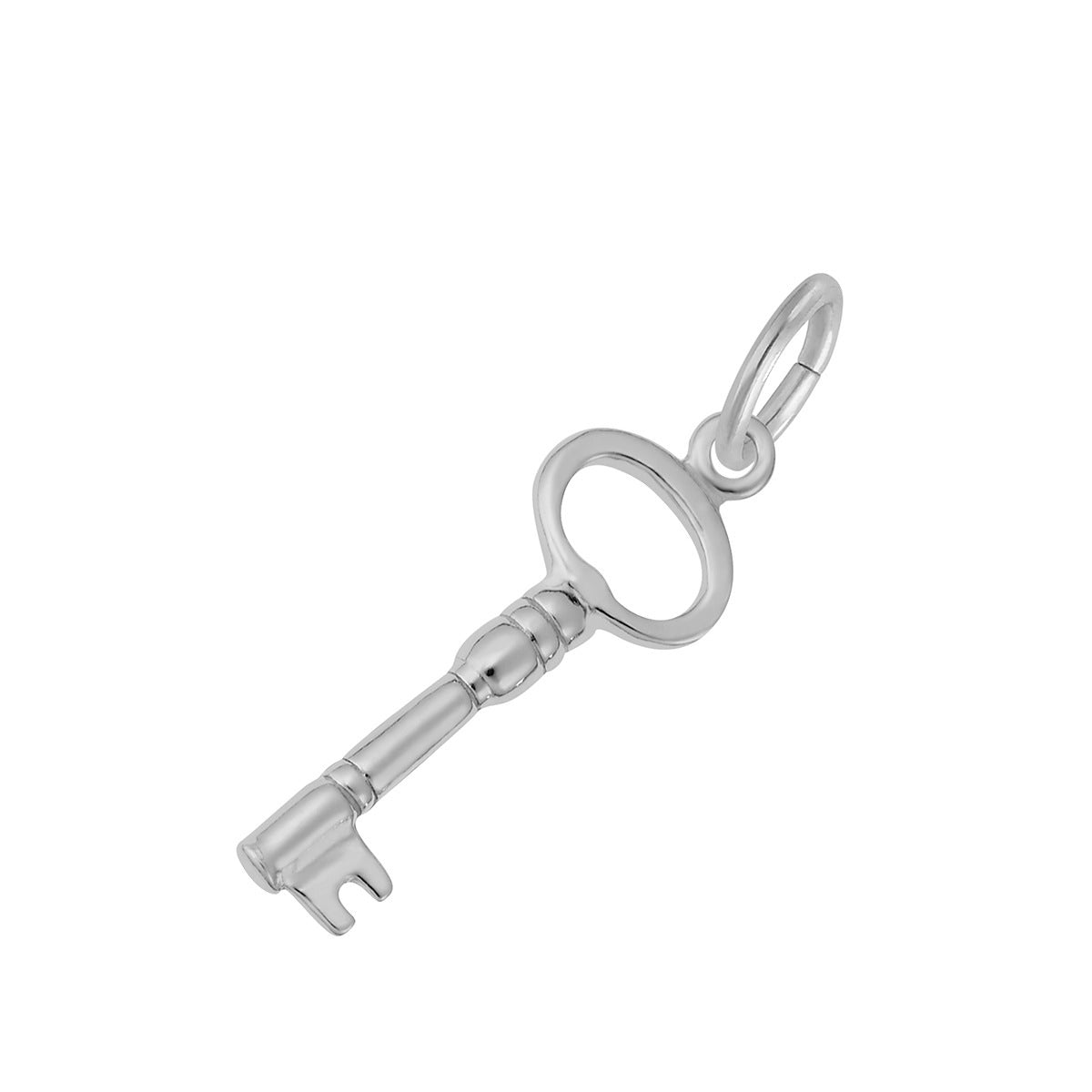 Skeleton Key Charm Sterling Silver