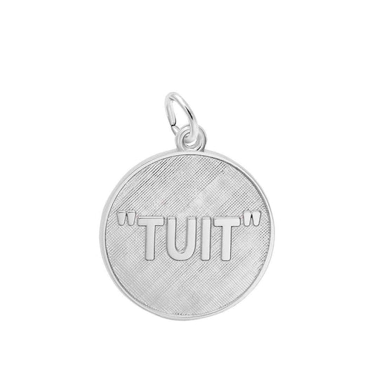 A Round Charm in Sterling Silver