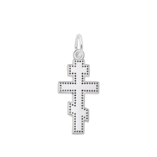 Greek Cross Charm Sterling Silver