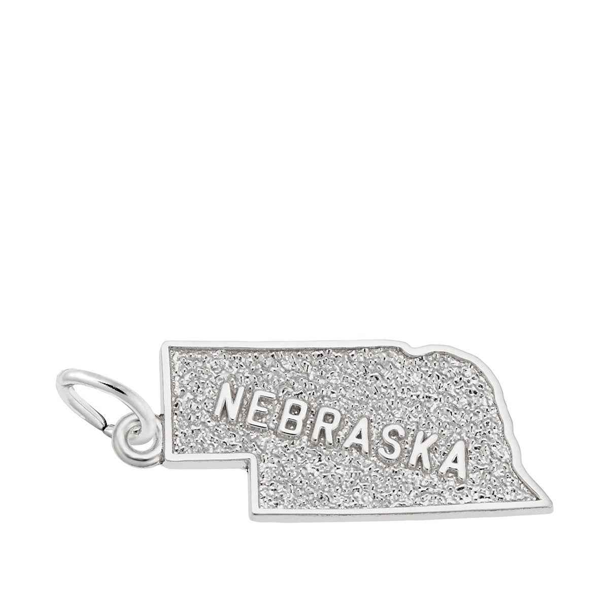 Nebraska Charm in Sterling Silver