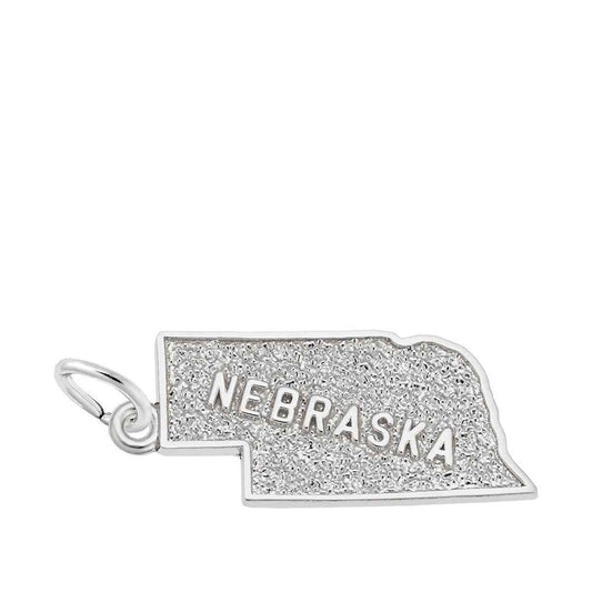Nebraska Charm in Sterling Silver