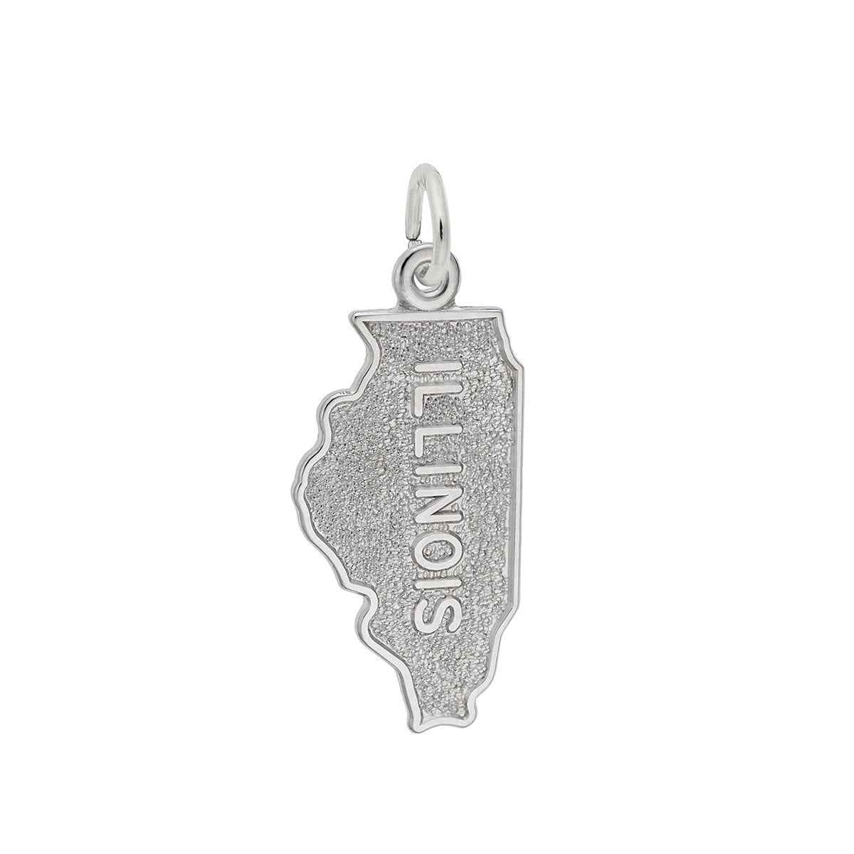 Illinois Charm in Sterling Silver