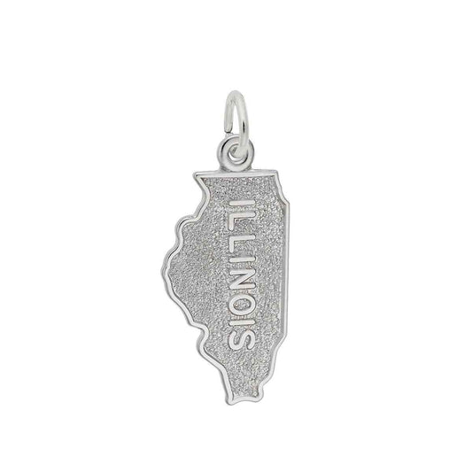Illinois Charm in Sterling Silver