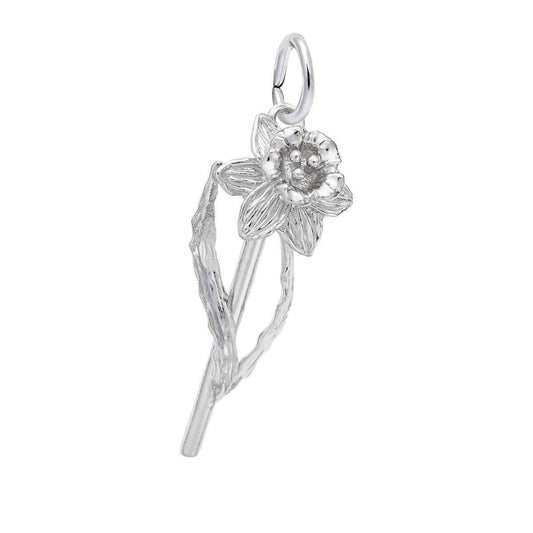 Daffodil Charm in Sterling Silver