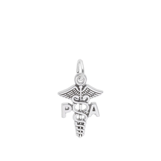 Pa Caduceus Charm Sterling Silver
