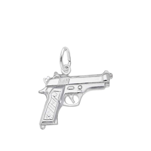 Pistol Charm in Sterling Silver