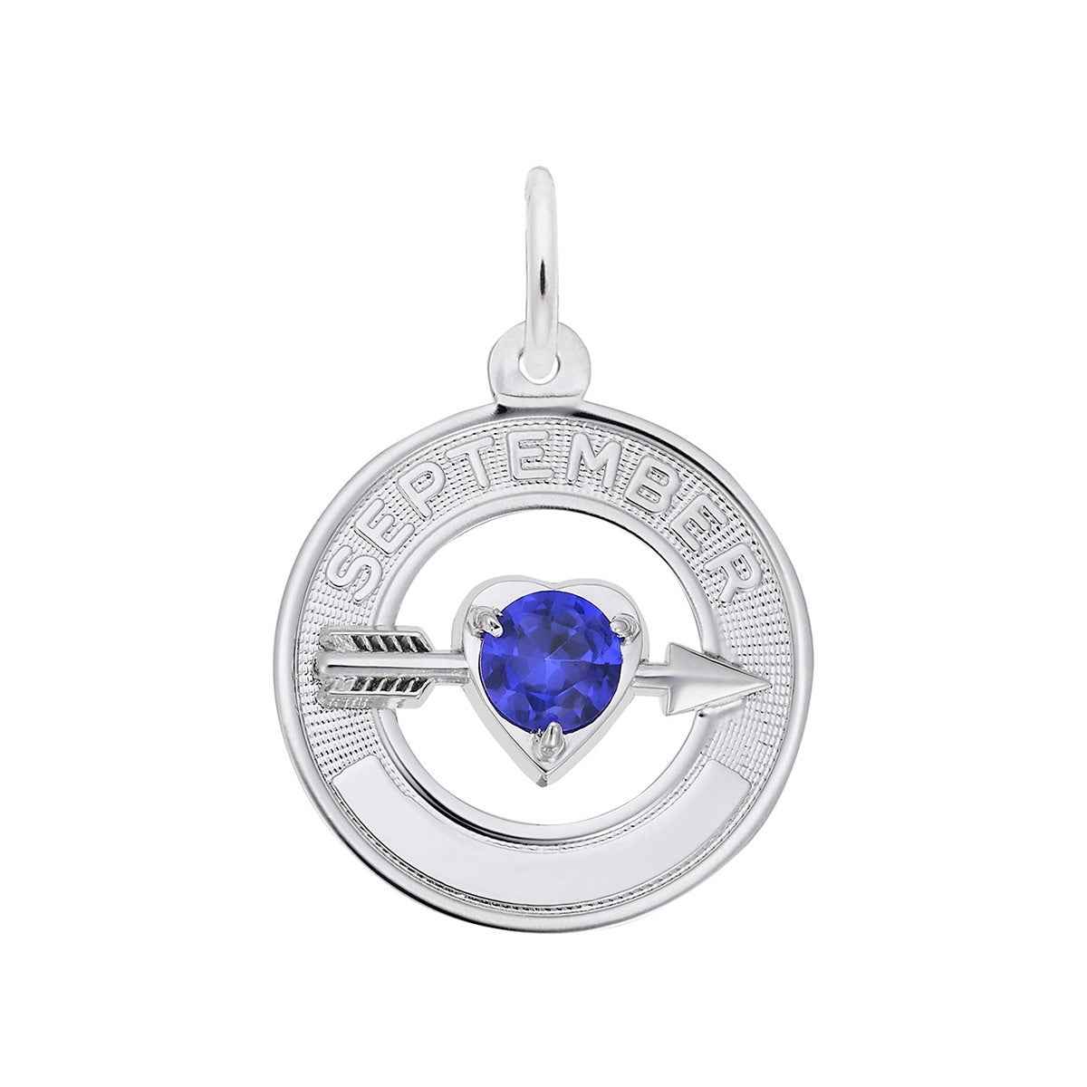 September Birthstone Charm in Sterling Silver