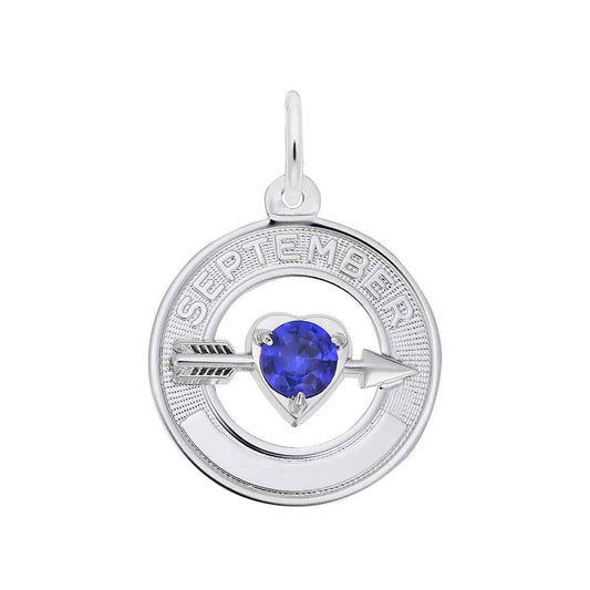 September Birthstone Charm in Sterling Silver