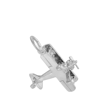 Biplane Charm in Sterling Silver