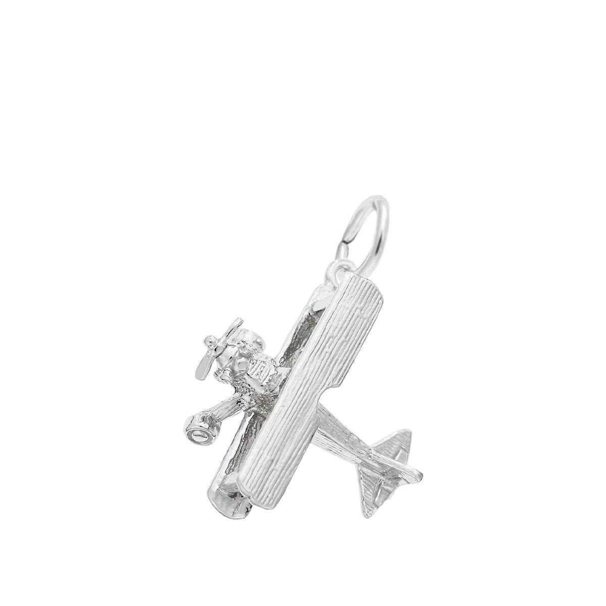 Biplane Charm in Sterling Silver