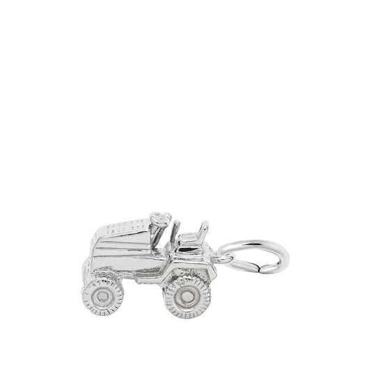 Riding Lawn Mower Charm in Sterling Silver