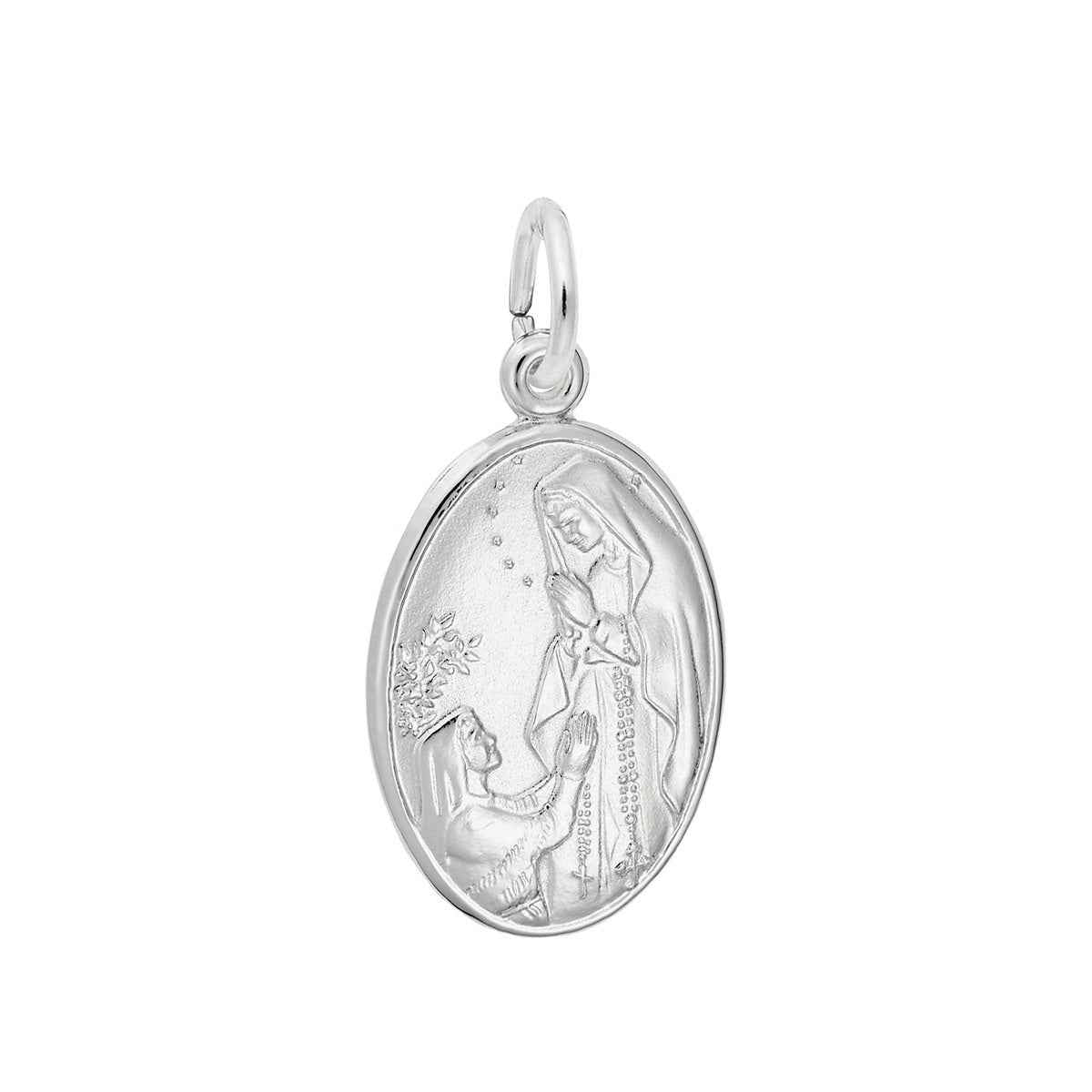 Our Lady of Lourdes Charm in Sterling Silver