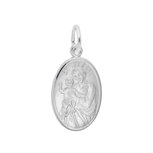 St. Joseph Charm in Sterling Silver
