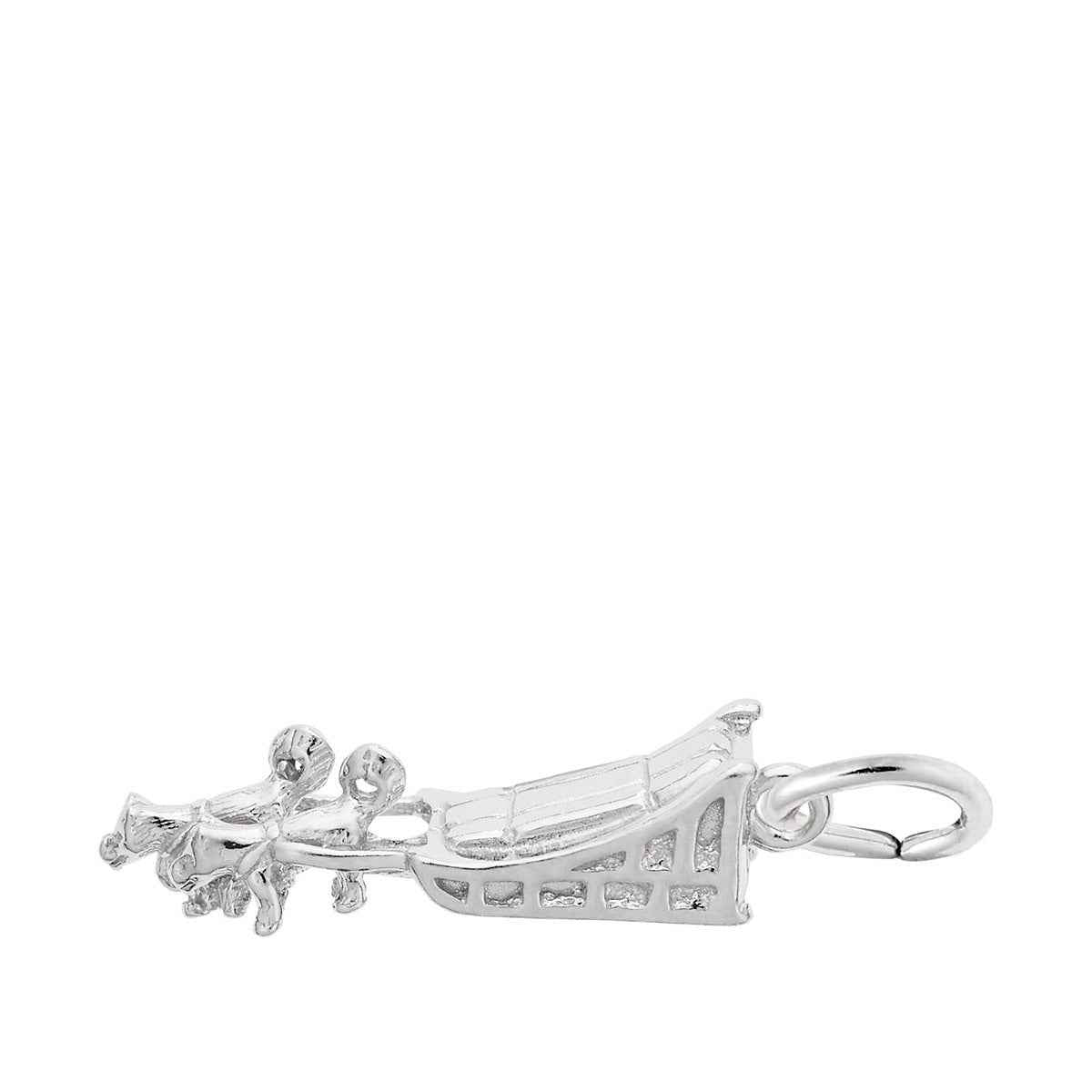 Dog Sled Charm in Sterling Silver