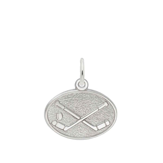 Hockey Disc Charm in Sterling Silver