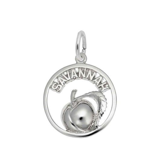 Savannah Peach Charm in Sterling Silver