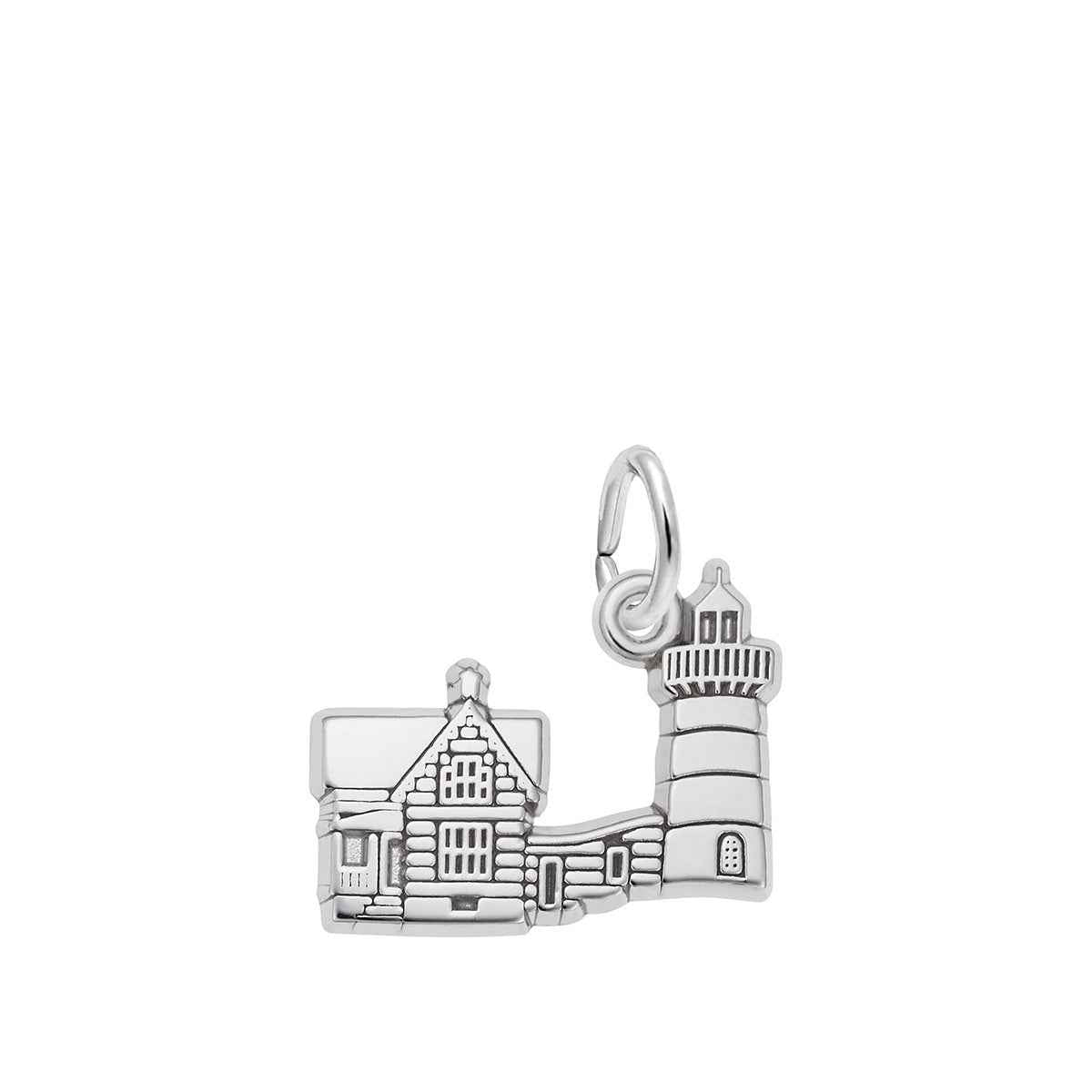 Nubble Lighthouse Me Charm in Sterling Silver