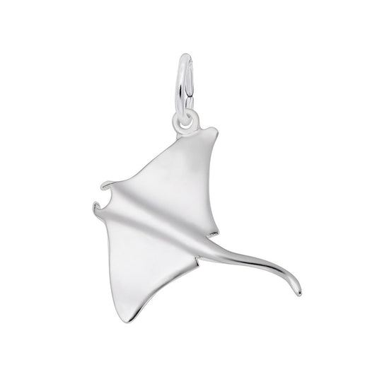 Manta Ray Charm Sterling Silver