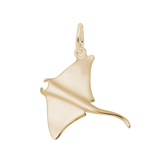 Manta Ray Charm in 14K Yellow Gold