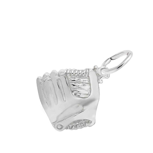 Baseball & Mitt Charm in Sterling Silver