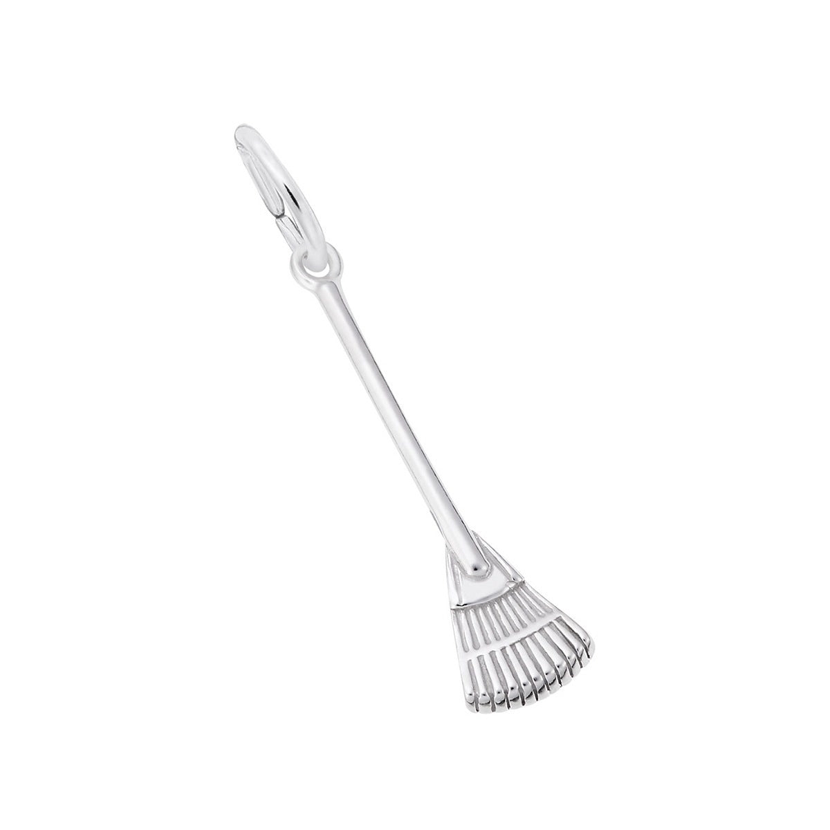 Fan Rake Charm Sterling Silver