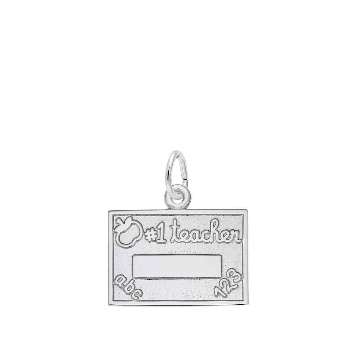 Teacher Charm in Sterling Silver