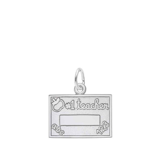Teacher Charm in Sterling Silver