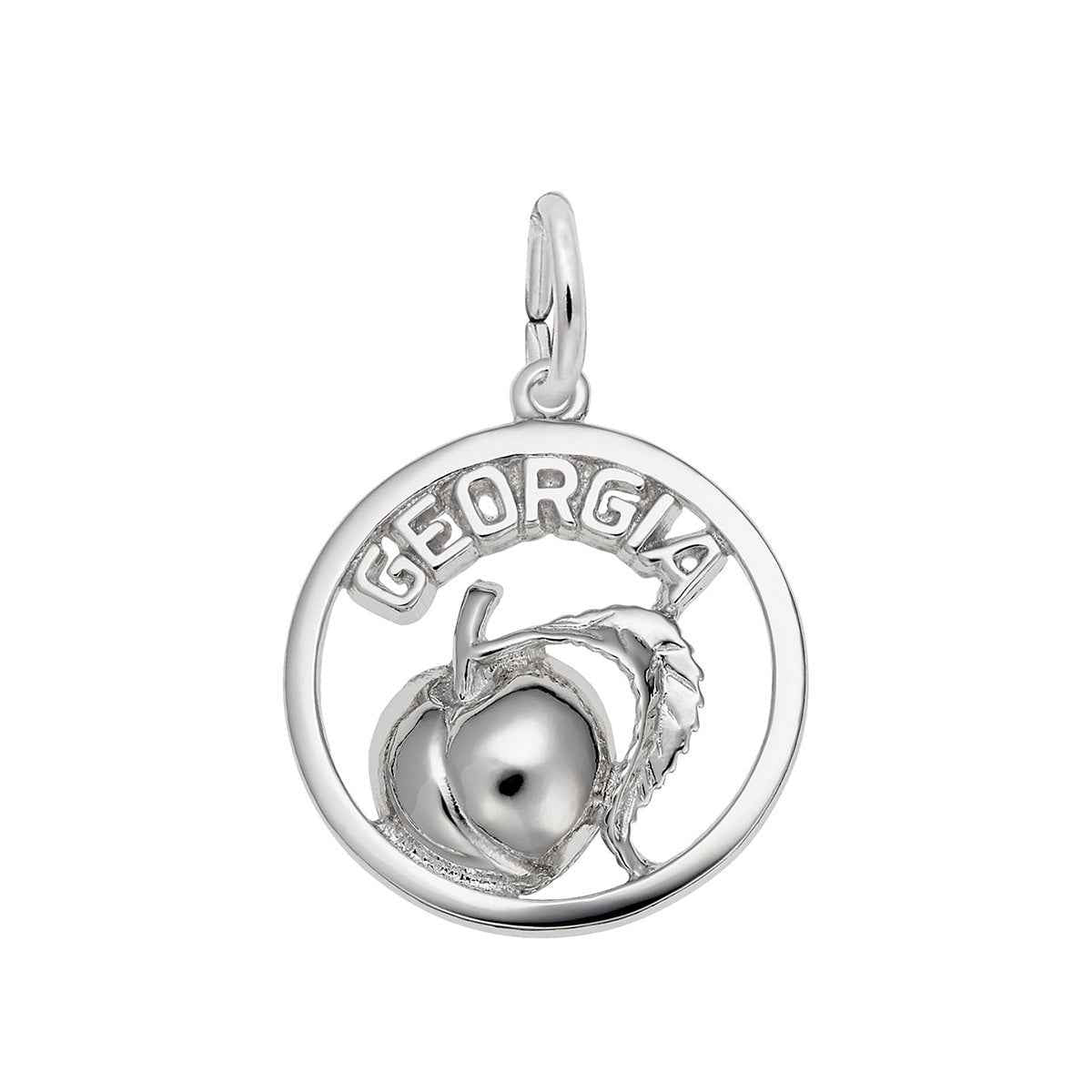 Georgia Peach Charm in Sterling Silver