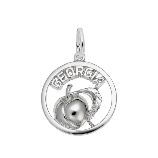 Georgia Peach Charm in Sterling Silver
