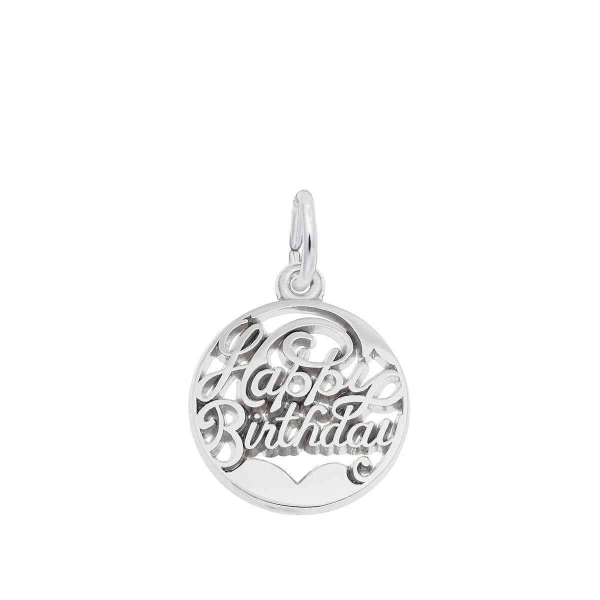 Happy Birthday Charm in Sterling Silver