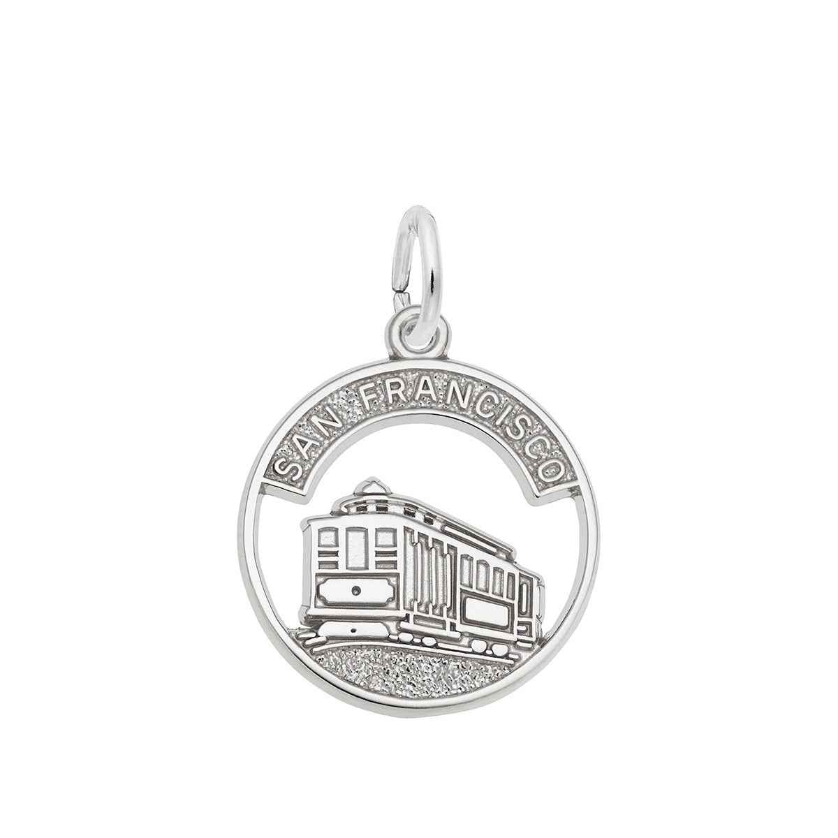 Cable Car San Francisco Charm in Sterling Silver
