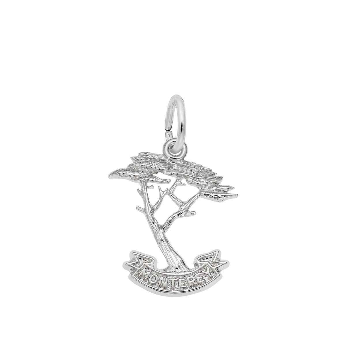 Monterey Cypress Charm in Sterling Silver